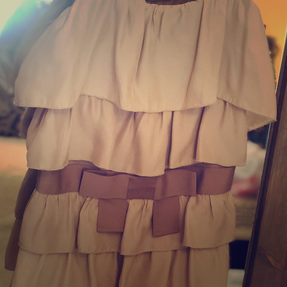 Ruffled tank with adjustable straps